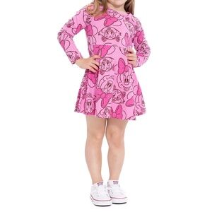 •NWT•Disney Charm•Minnie Mouse Long Sleeve Print Dress | 2T